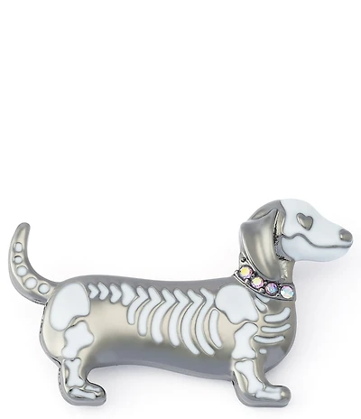 Betsey Johnson Halloween Skeleton Dachshund Brooch