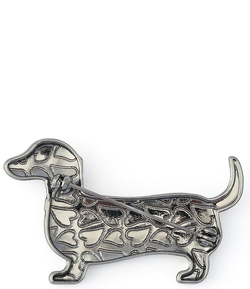 Betsey Johnson Halloween Skeleton Dachshund Brooch