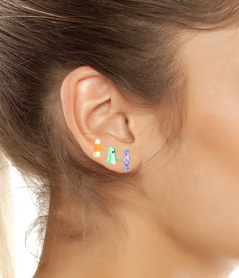 Betsey Johnson Halloween Spooky Stud Earring Set