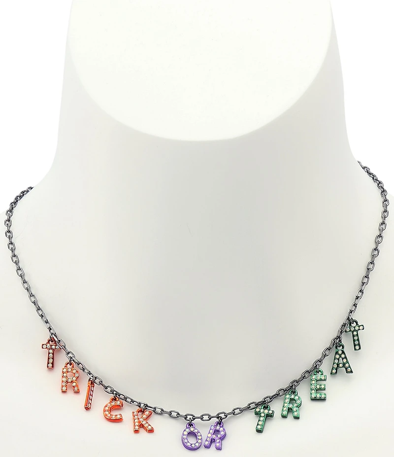Betsey Johnson Halloween Trick Or Treat Collar Necklace