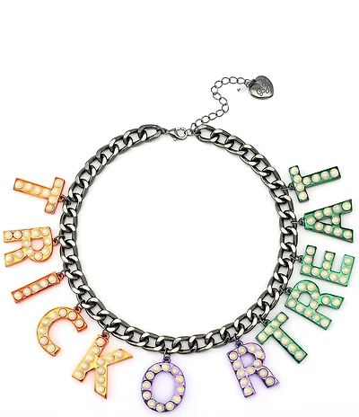 Betsey Johnson Halloween Trick or Treat Statement Necklace
