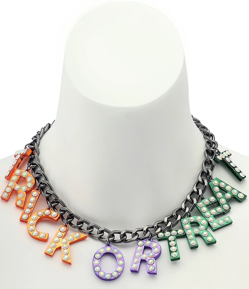 Betsey Johnson Halloween Trick or Treat Statement Necklace