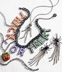 Betsey Johnson Halloween Trick or Treat Statement Necklace