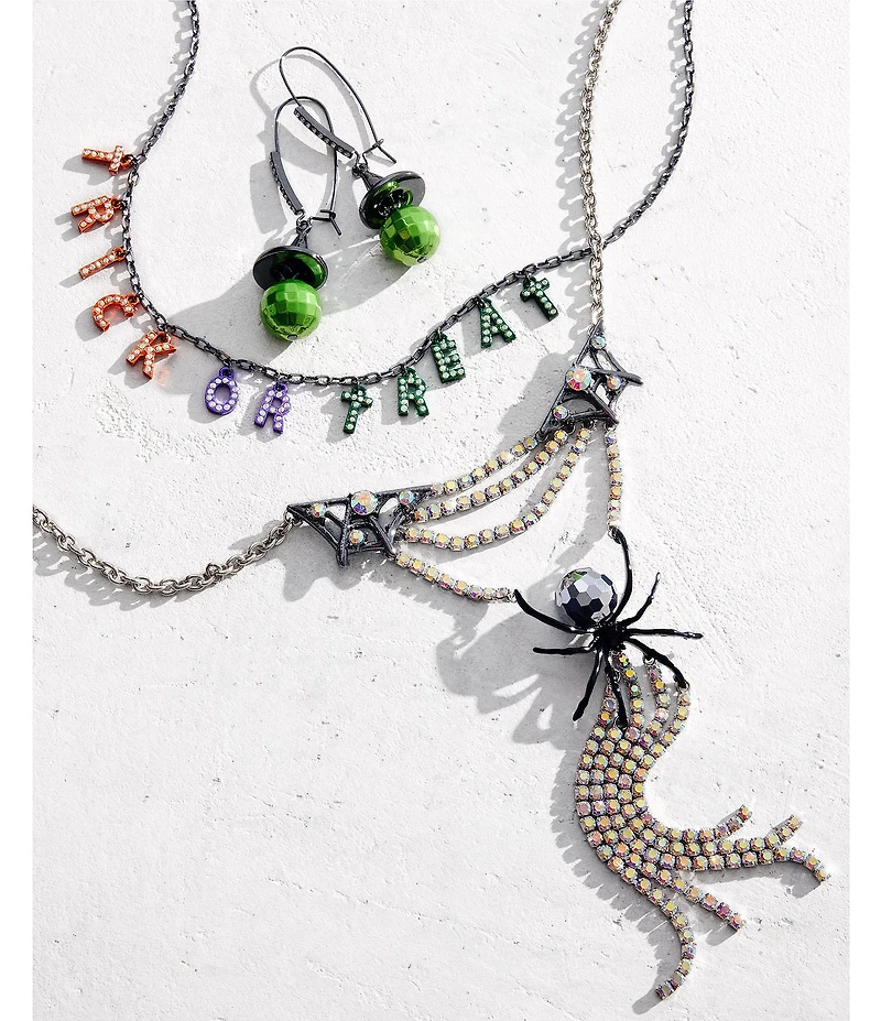 Betsey Johnson Halloween Trick or Treat Statement Necklace