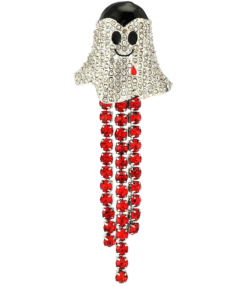 Betsey Johnson Halloween Vampire Ghost Fringe Brooch