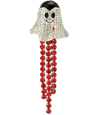 Betsey Johnson Halloween Vampire Ghost Fringe Brooch