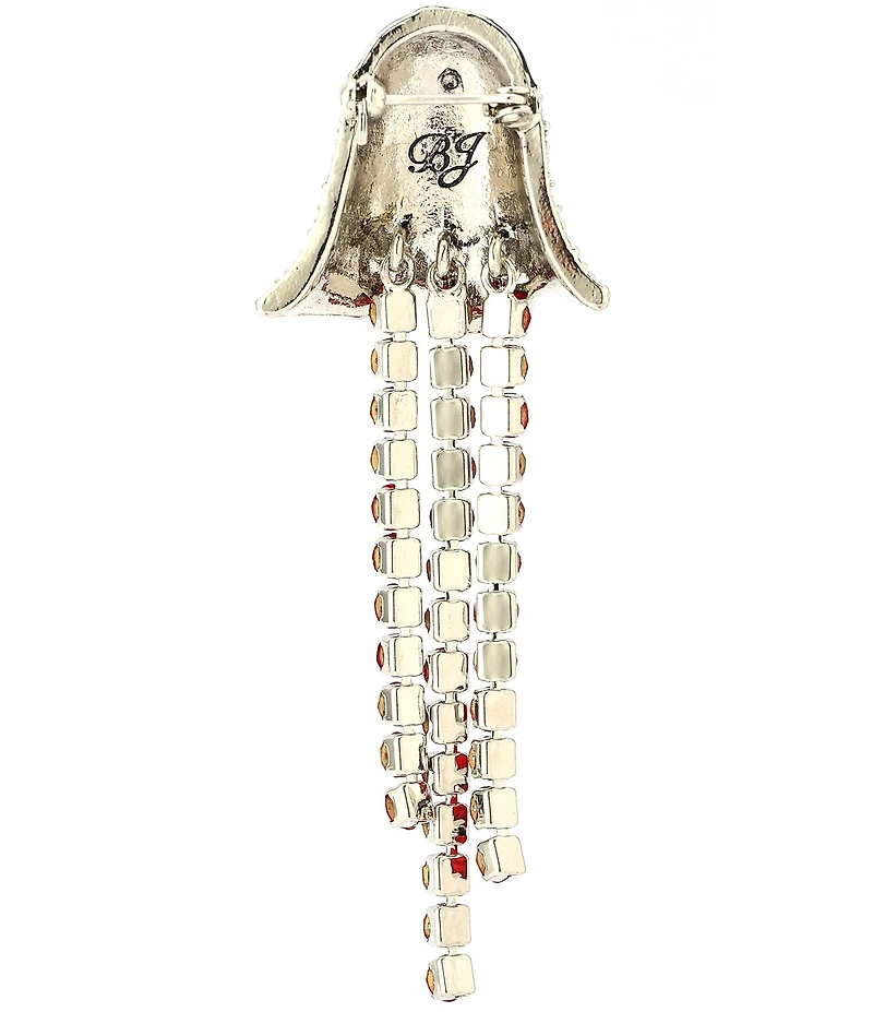Betsey Johnson Halloween Vampire Ghost Fringe Brooch