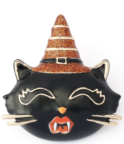 Betsey Johnson Halloween Witchy Cat Brooch