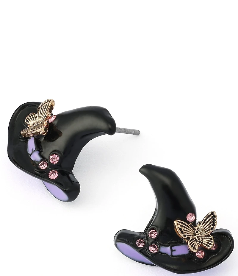 Betsey Johnson Halloween Witchy Stud Earrings