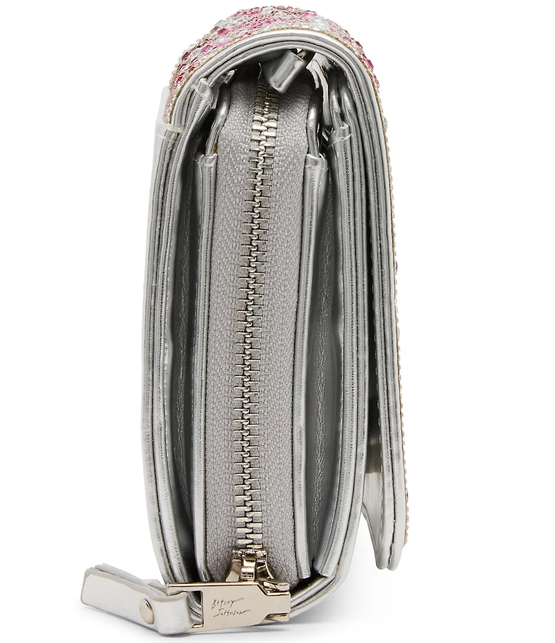 Betsey Johnson Heart Rhinestone Novelty Clutch