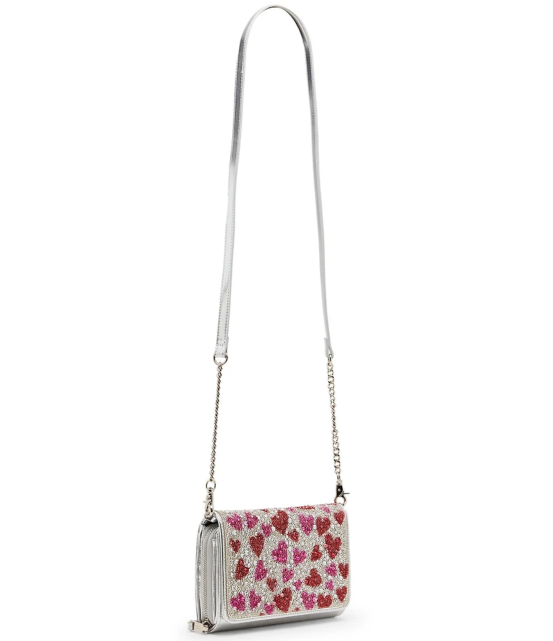Betsey Johnson Heart Rhinestone Novelty Clutch