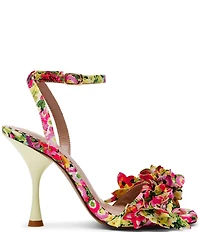 Betsey Johnson Hilley Floral Rhinestone Detail Dress Sandals