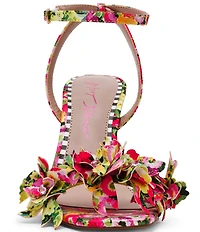Betsey Johnson Hilley Floral Rhinestone Detail Dress Sandals