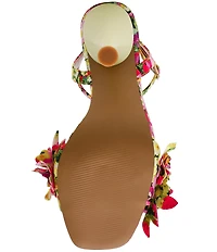 Betsey Johnson Hilley Floral Rhinestone Detail Dress Sandals