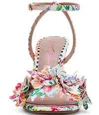 Betsey Johnson Hilley Floral Rhinestone Detail Dress Sandals