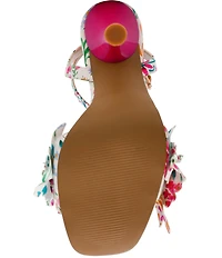 Betsey Johnson Hilley Floral Rhinestone Detail Dress Sandals