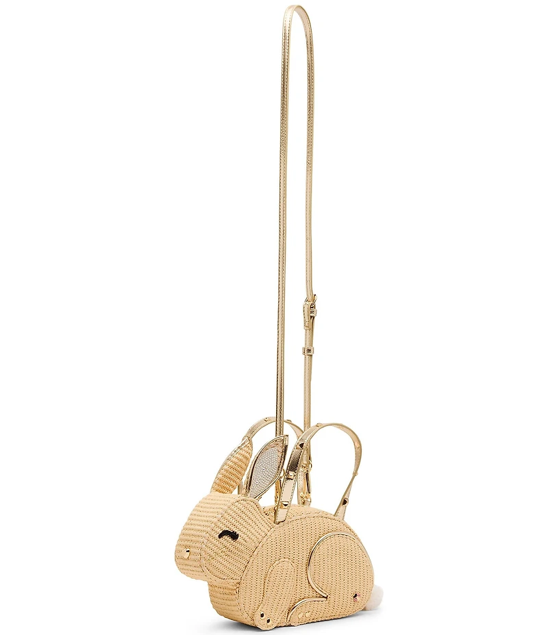 Betsey Johnson Hip-Hop Raffia Studded Handle Satchel Bag