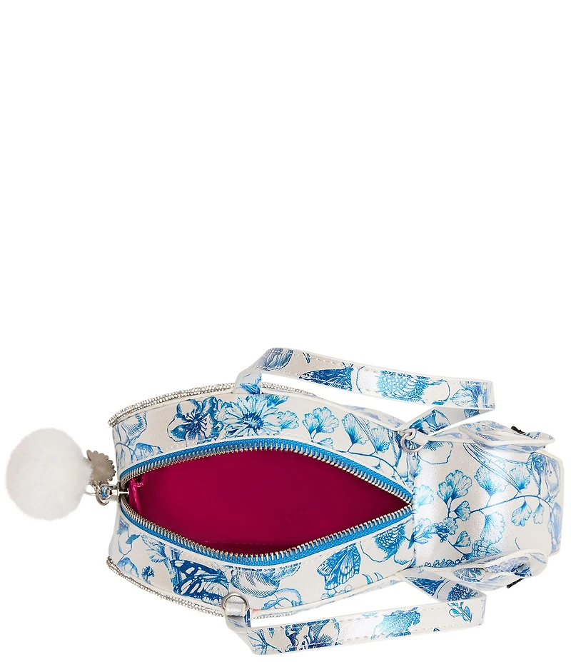 Betsey Johnson Hip-Hop Toile Bunny Handle Satchel Bag