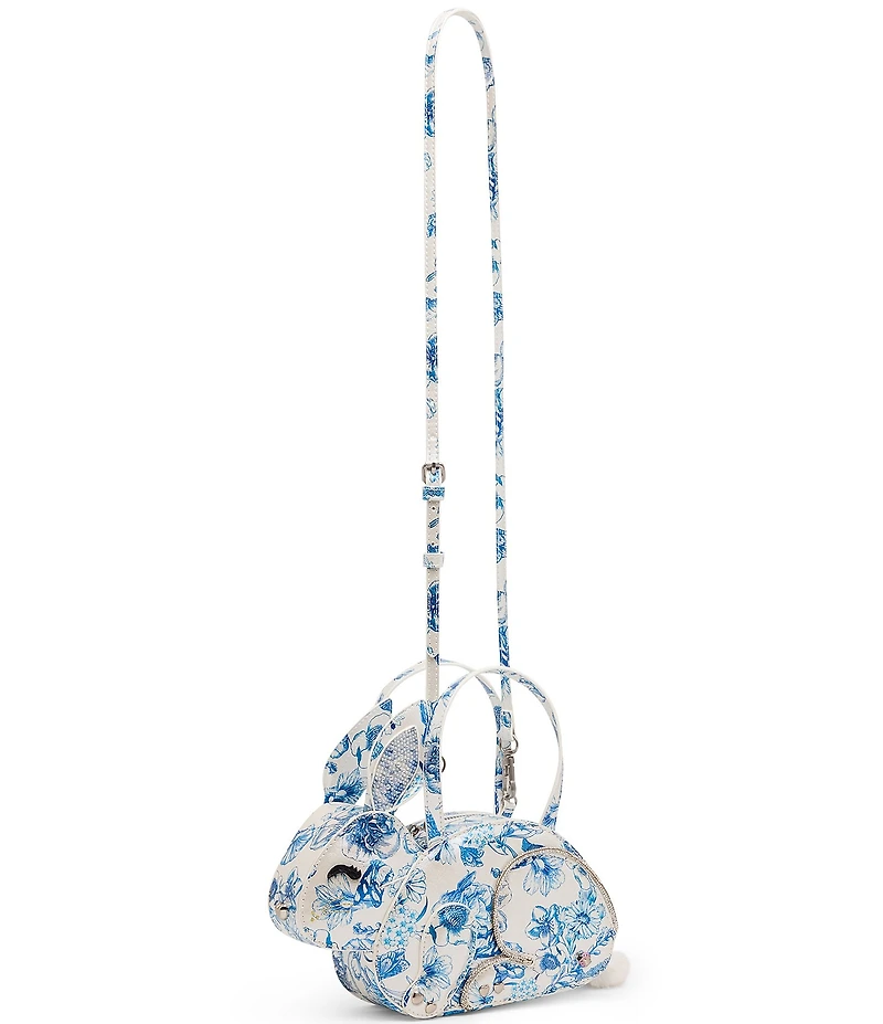 Betsey Johnson Hip-Hop Toile Bunny Handle Satchel Bag