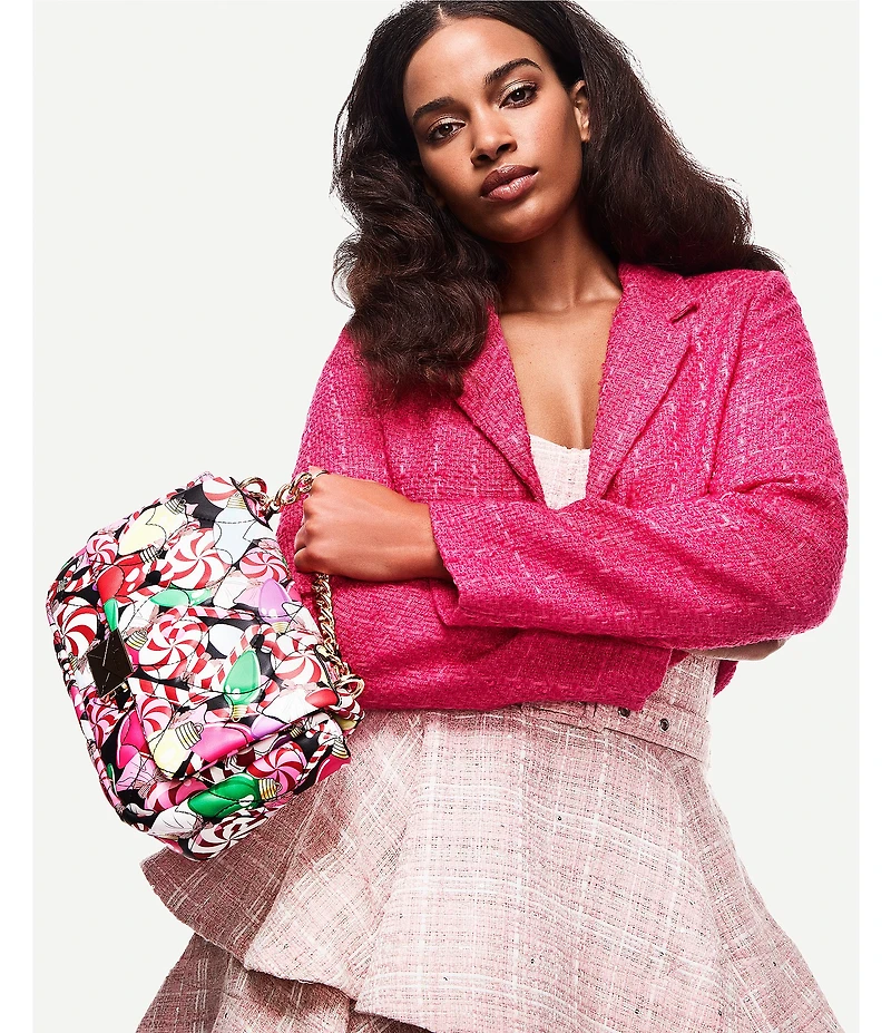 Betsey Johnson Holiday Blow Out Satchel Bag