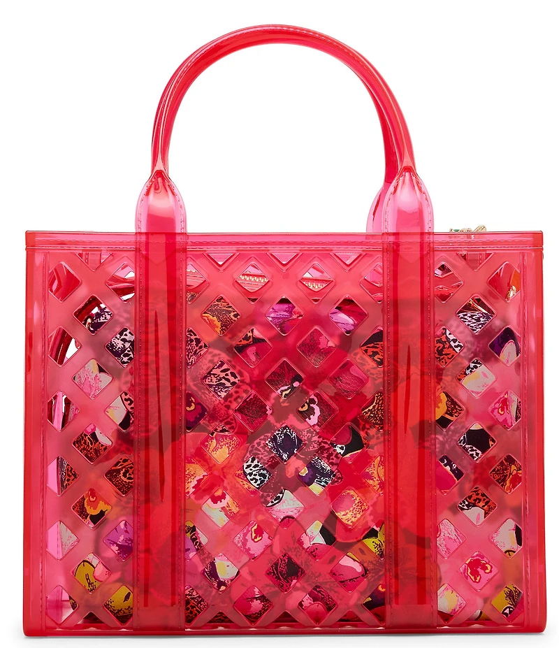 Betsey Johnson Jammin Pouch and Clear Satchel Handle Bag