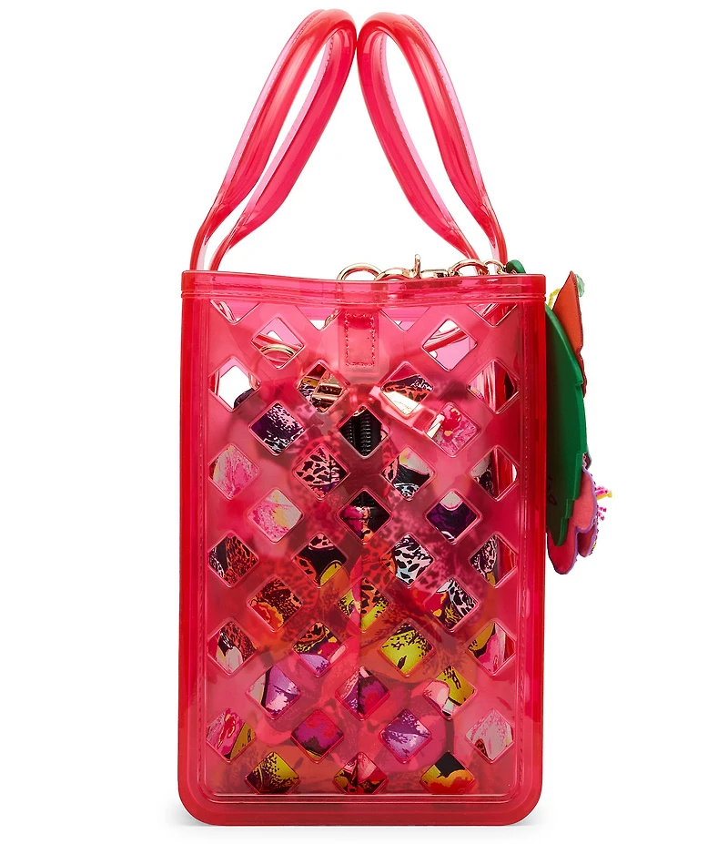 Betsey Johnson Jammin Pouch and Clear Satchel Handle Bag