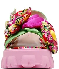 Betsey Johnson Jeromy Puffy Flower Platform Sandals