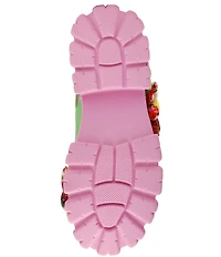 Betsey Johnson Jeromy Puffy Flower Platform Sandals