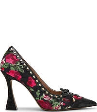 Betsey Johnson Jovi Floral Print Pointed Toe Pumps
