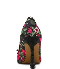 Betsey Johnson Jovi Floral Print Pointed Toe Pumps
