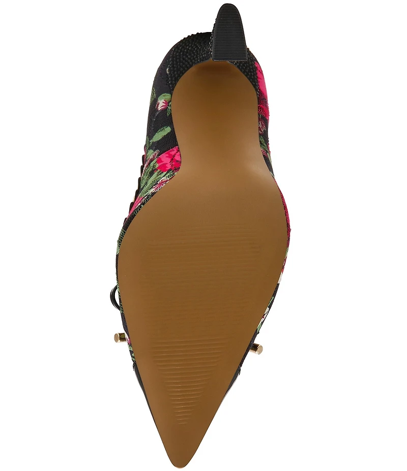 Betsey Johnson Jovi Floral Print Pointed Toe Pumps