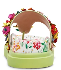 Betsey Johnson Kammeron 3D Floral Thong Footbed Sandals
