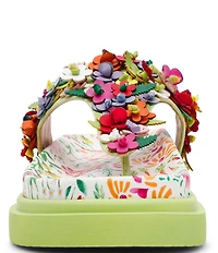 Betsey Johnson Kammeron 3D Floral Thong Footbed Sandals