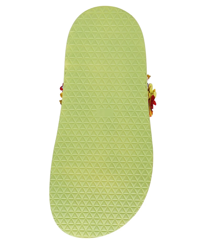 Betsey Johnson Kammeron 3D Floral Thong Footbed Sandals