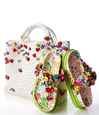 Betsey Johnson Kammeron 3D Floral Thong Footbed Sandals