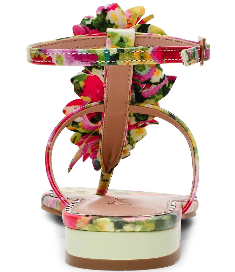 Betsey Johnson Kenedy Flower and Rhinestone Embellished Thong Sandals