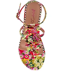Betsey Johnson Kenedy Flower and Rhinestone Embellished Thong Sandals