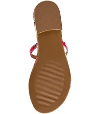 Betsey Johnson Kenedy Flower and Rhinestone Embellished Thong Sandals