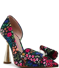 Betsey Johnson Kyliee Ditsy Floral Oversized Bow and Pearl Ornament Detail Pumps