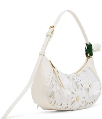 Betsey Johnson Lacey Floral Crochet Shoulder Bag