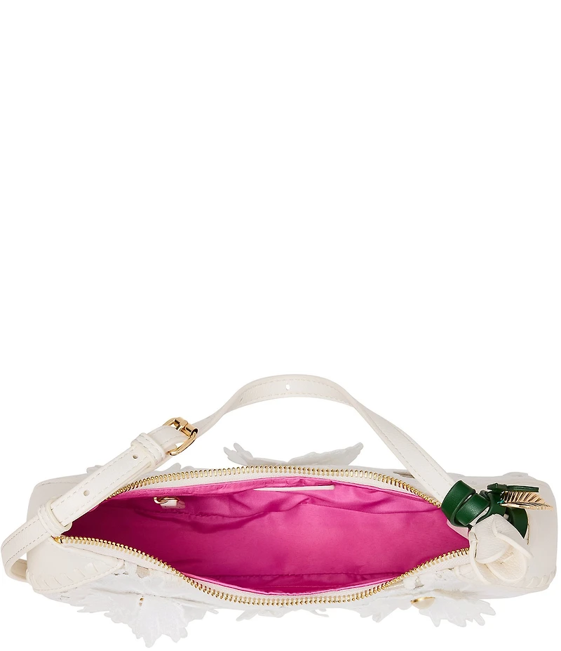 Betsey Johnson Lacey Floral Crochet Shoulder Bag