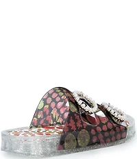 Betsey Johnson Landin Fruit Print Jelly Footbed Sandals