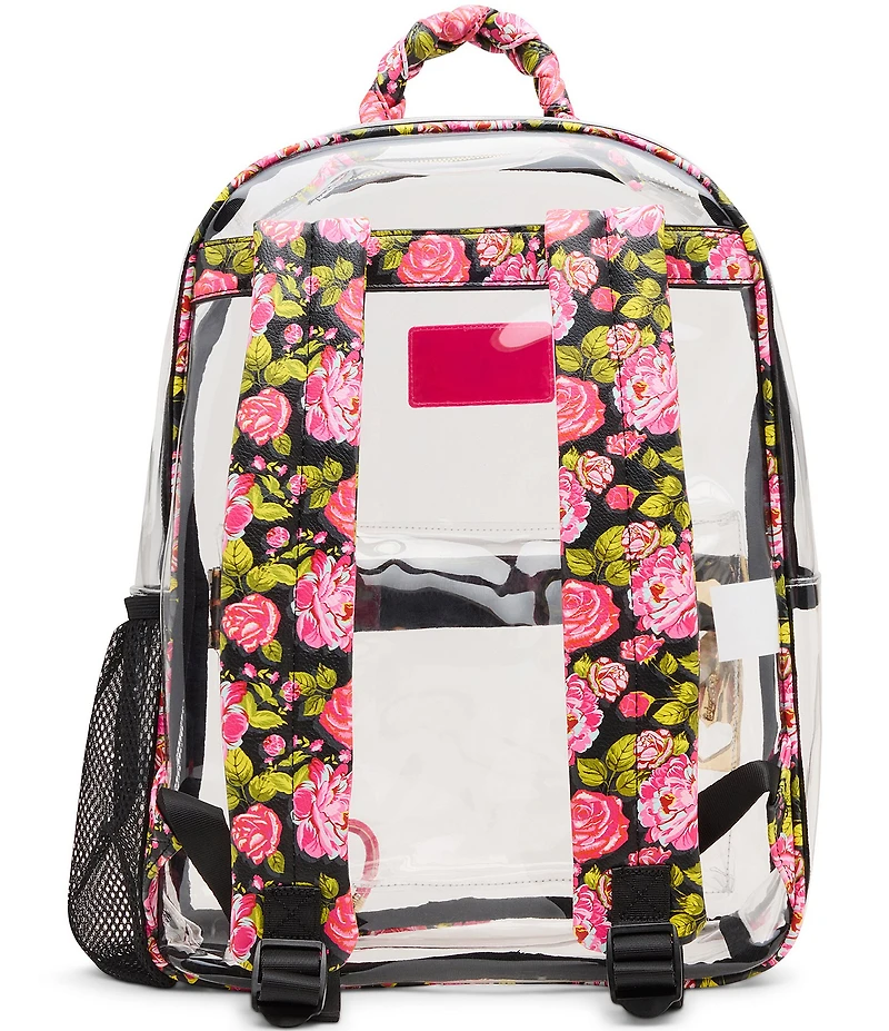 Betsey Johnson Leopard Floral Clear Backpack