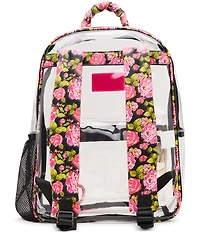 Betsey Johnson Leopard Floral Clear Backpack