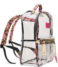 Betsey Johnson Leopard Floral Clear Backpack