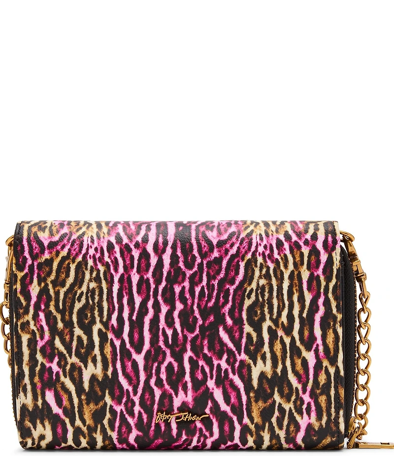 Betsey Johnson Leopard Floral Crossbody Bag