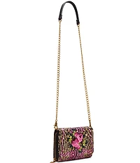 Betsey Johnson Leopard Floral Crossbody Bag