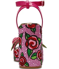 Betsey Johnson Lizzete Rhinestone Wedge Dress Sandals