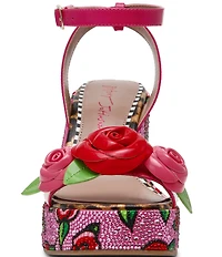 Betsey Johnson Lizzete Rhinestone Wedge Dress Sandals