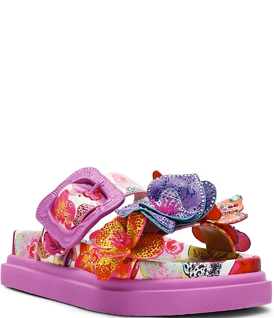 Betsey Johnson Lorayne Butterfly & Flower Embellished Footbed Sandals